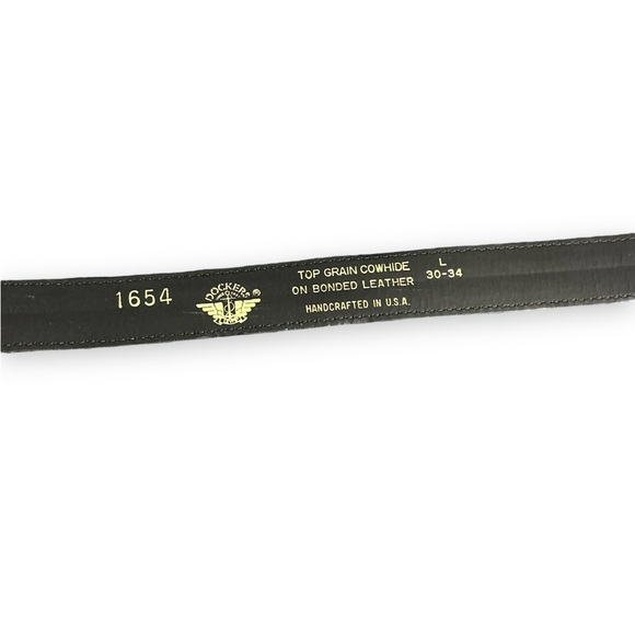 DOCKERS Black Leather Everyday Belt - Picture 4 of 6